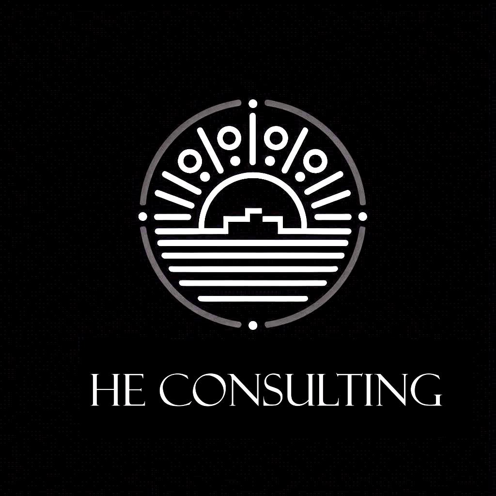 HE Hospitality Consulting Logo